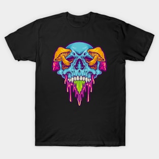 Mushroom Skull Blue T-Shirt